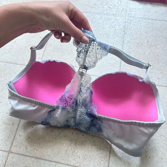 Lace detail VS pink sexy push up bra - Picture 2 of 3